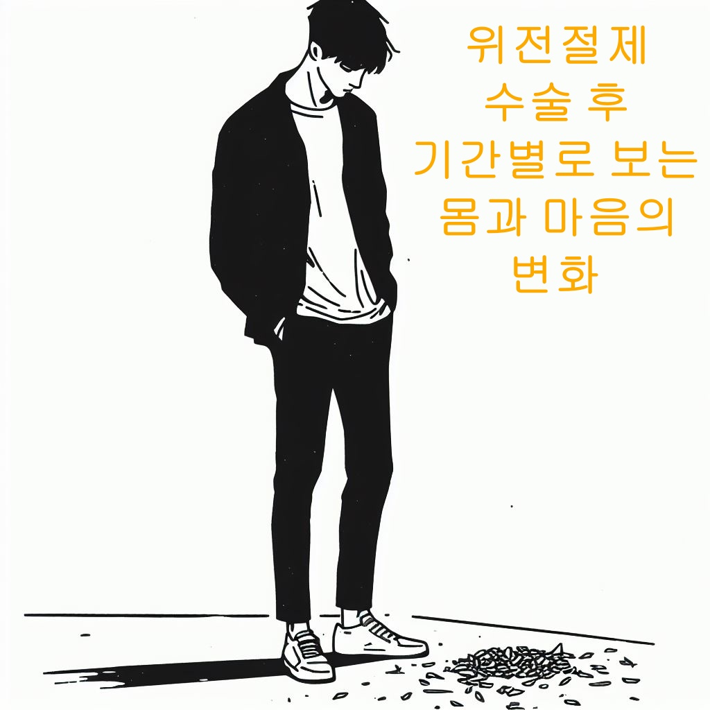 남자가 쓸쓸하게 바닥의 낙엽을 보는 모습