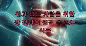 위가 없는 사람을 위한 장 건강을 챙길 수 있는 식품